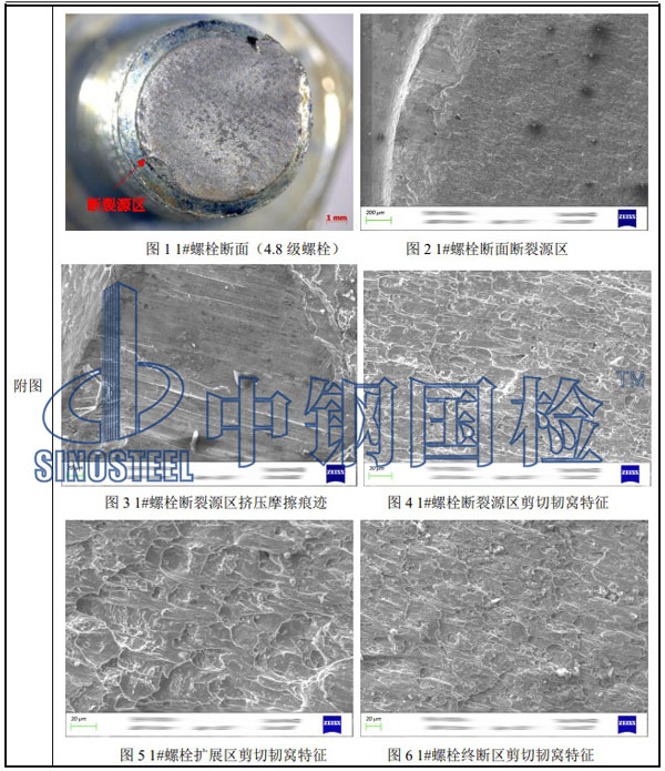 螺栓斷裂檢測項目結果