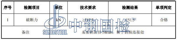 吊裝帶檢測項目結果