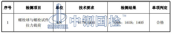 螺栓球網(wǎng)架檢測(cè)項(xiàng)目結(jié)果